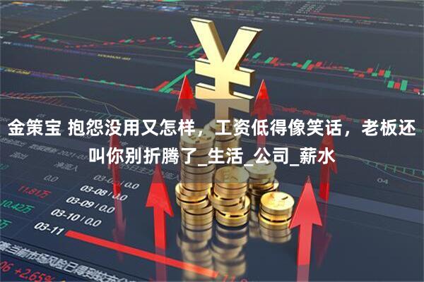金策宝 抱怨没用又怎样，工资低得像笑话，老板还叫你别折腾了_生活_公司_薪水
